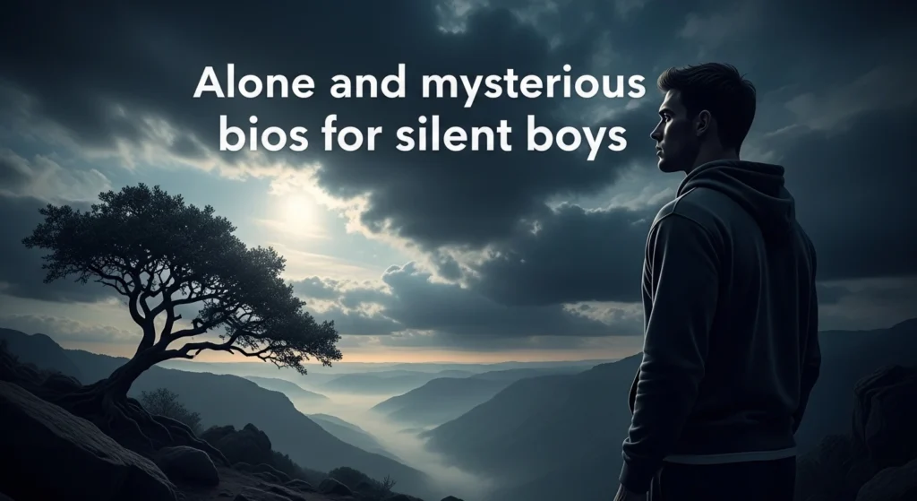 Alone and mysterious bios for silent boys
