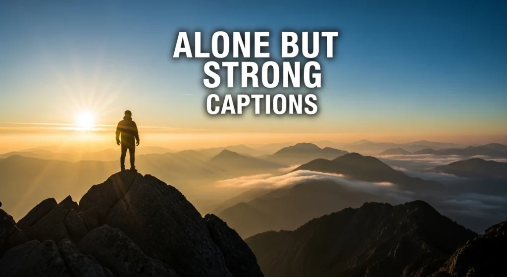 Alone But Strong Captions