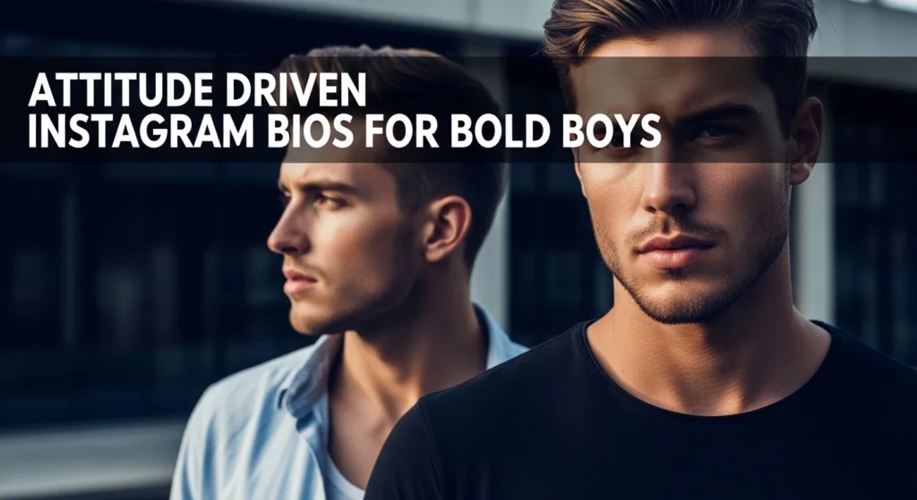 Attitude driven Instagram bios for bold boys