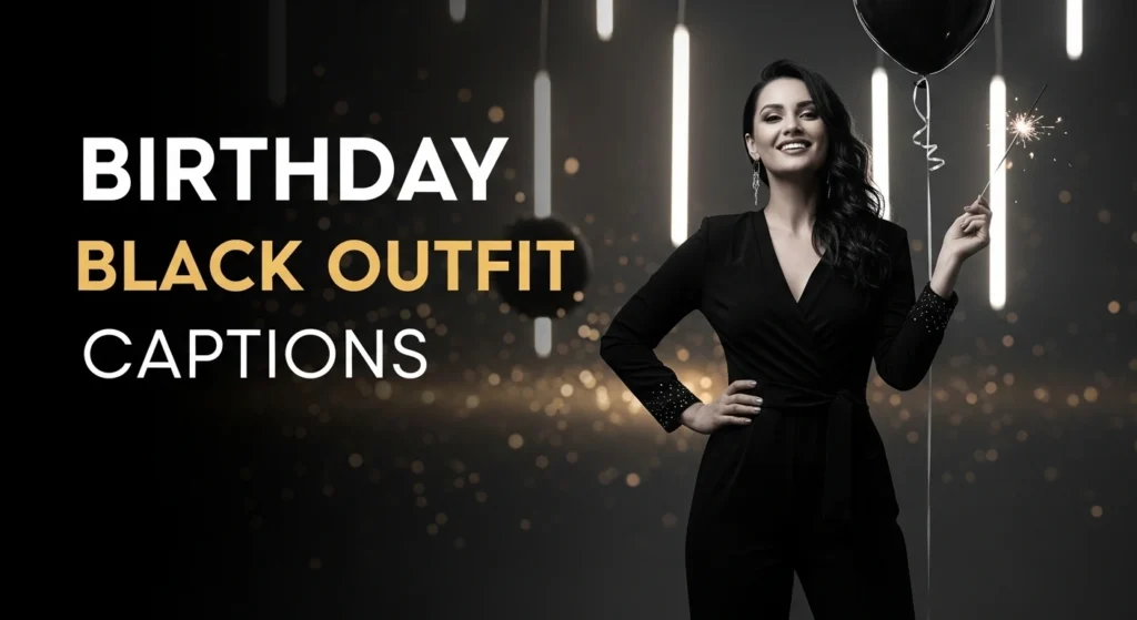 Birthday Black Outfit Captions