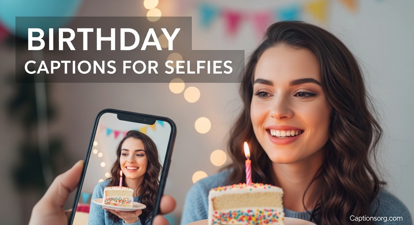 Birthday Captions for Selfies
