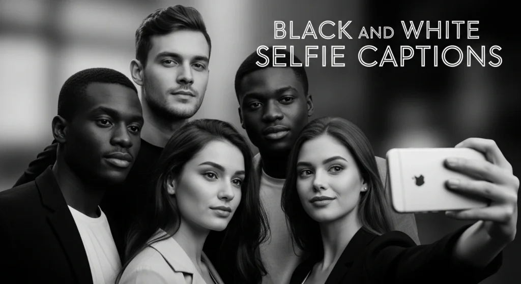 Black and White Selfie Captions