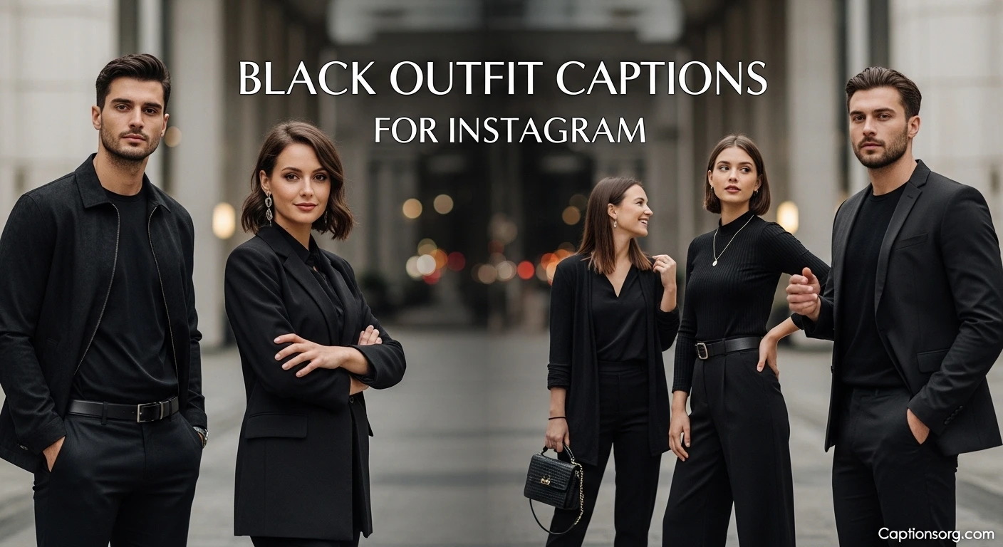 Black Outfit Captions for Instagram