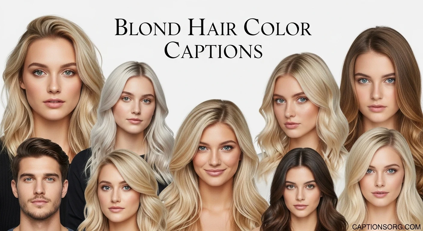 Blond Hair Color Captions