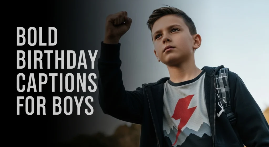Bold Birthday Selfie Captions for Boys