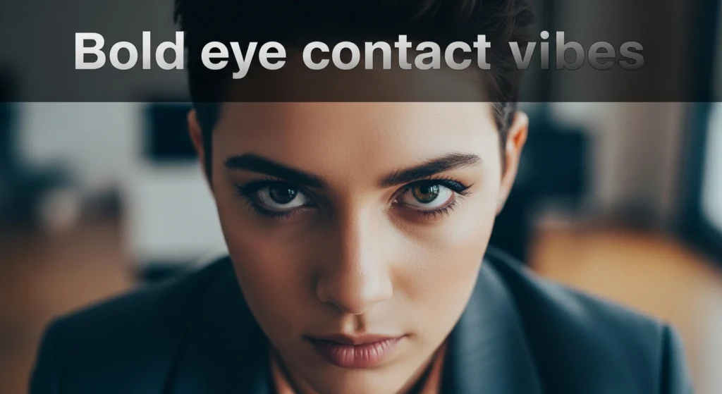 Bold eye contact vibes