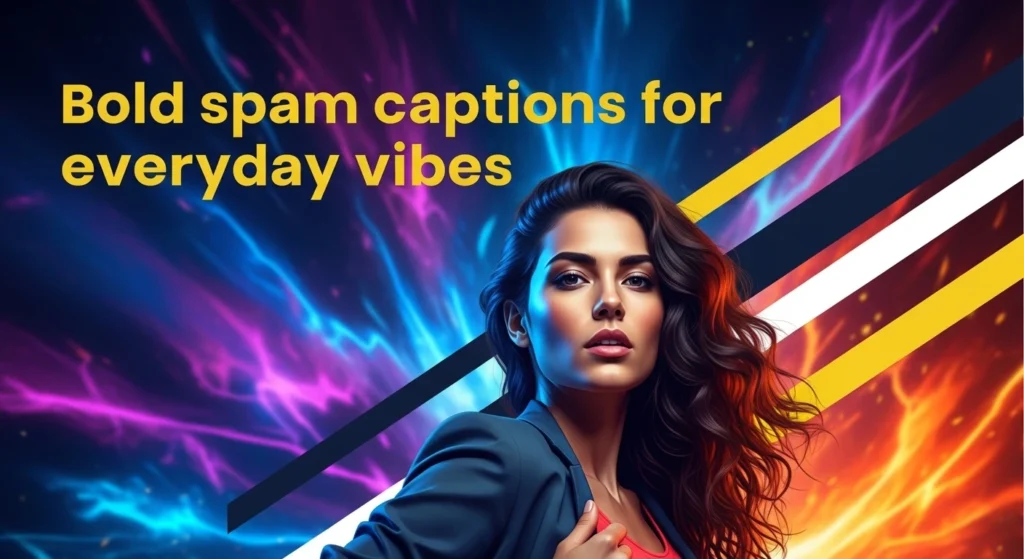 Bold spam captions for everyday vibes