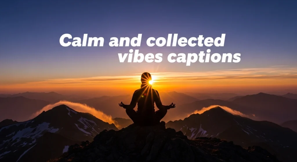 Calm and collected vibes captions