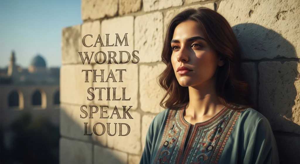Calm words that still speak loud
