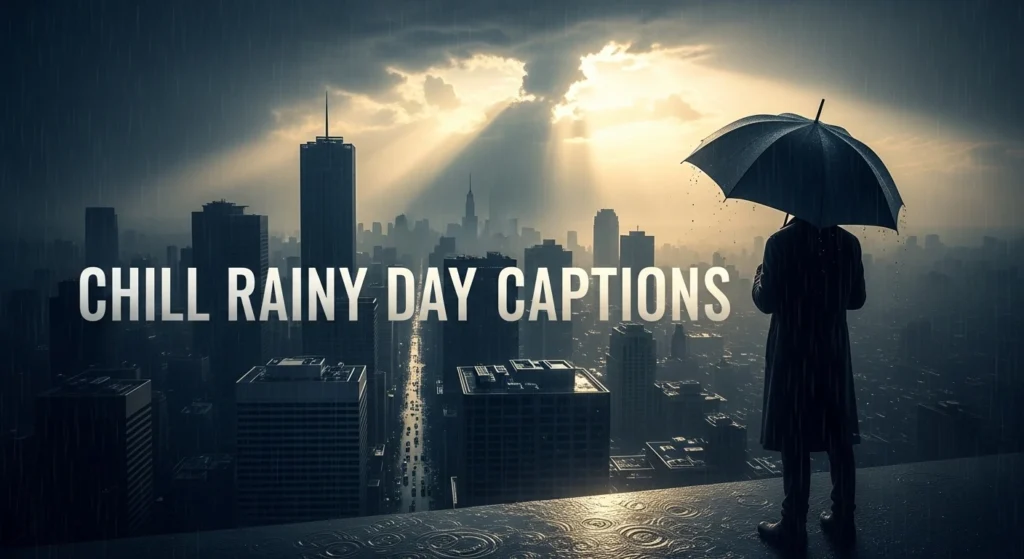 Chill rainy day captions