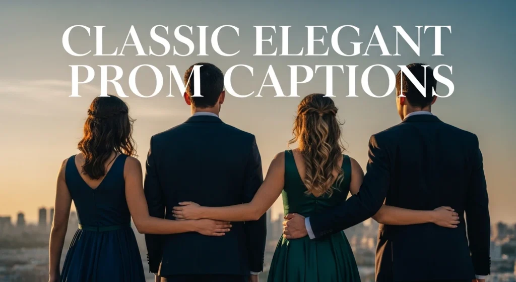 Classic Elegant Prom Captions