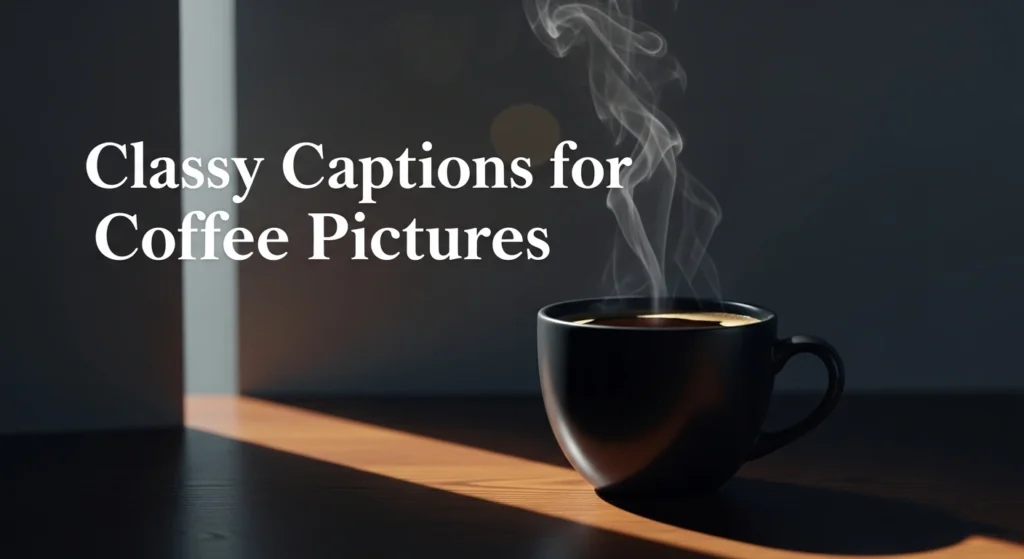 Classy Captions for Coffee Pictures