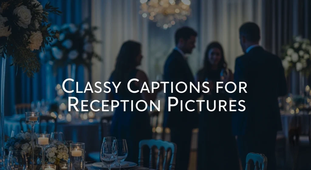 Classy Captions for Reception Pictures