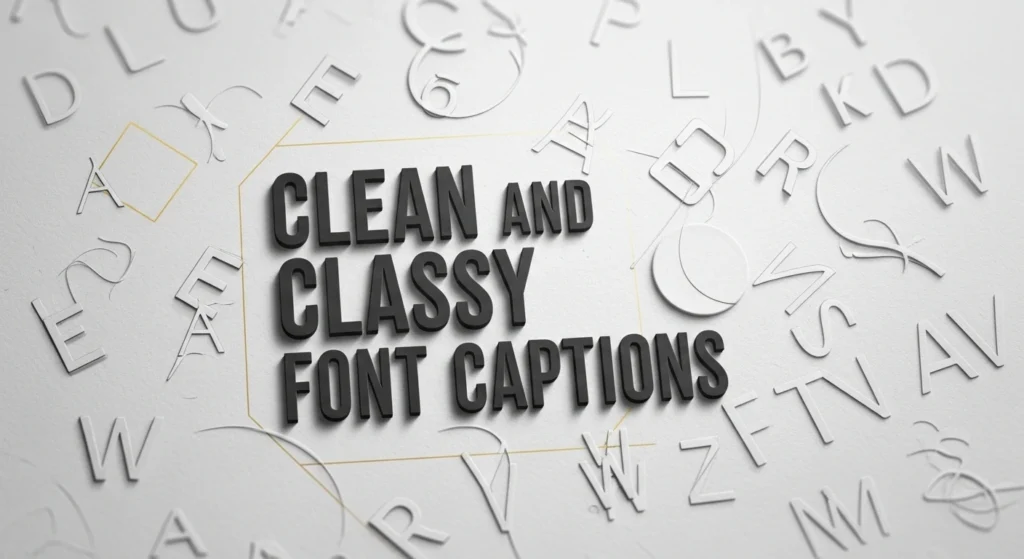 Clean and Classy Font Captions
