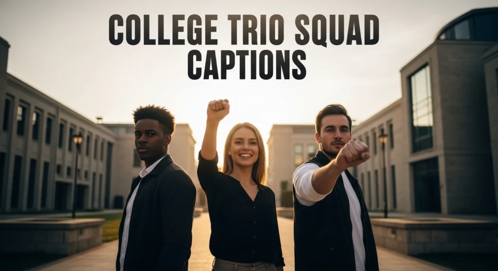 College Trio Squad Captions