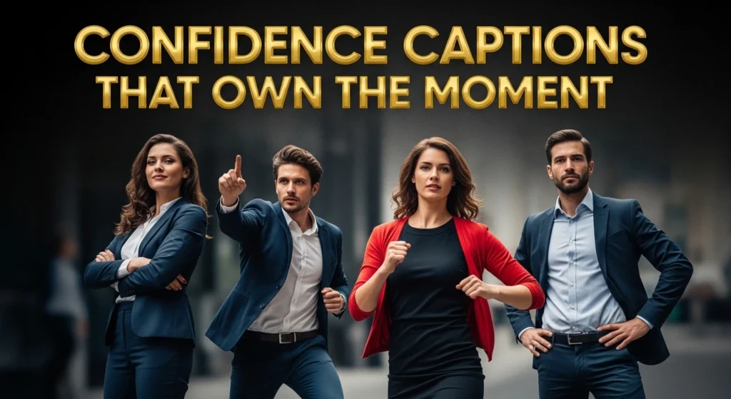 Confidence captions that own the moment