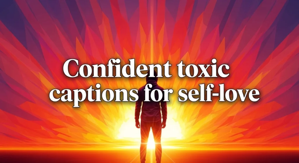 Confident toxic captions for self-love
