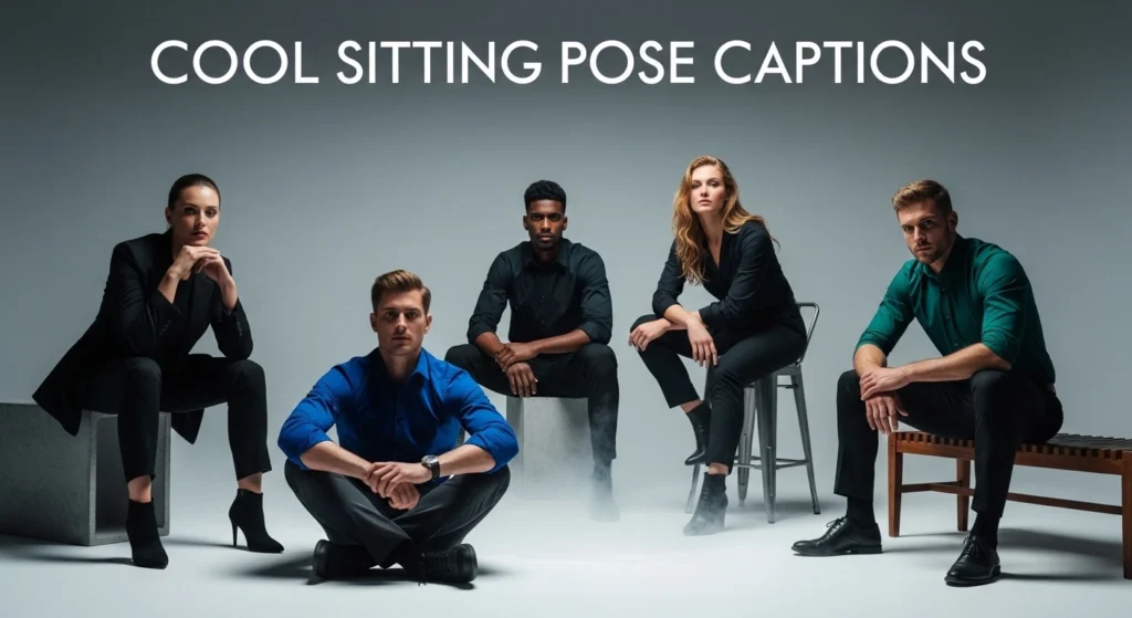 Cool Sitting Pose Captions