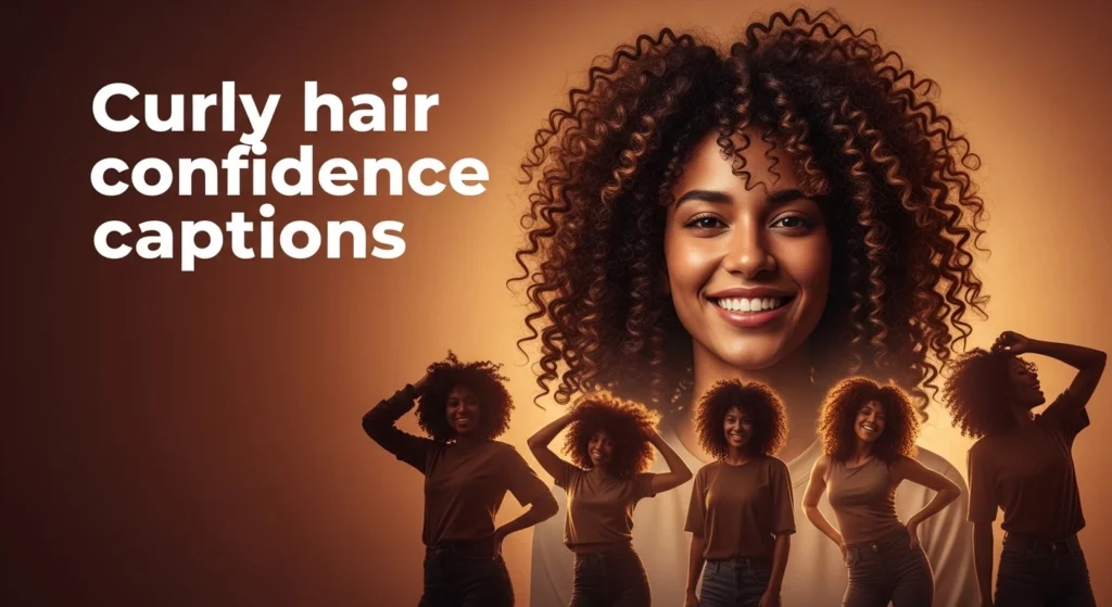 Curly hair confidence captions