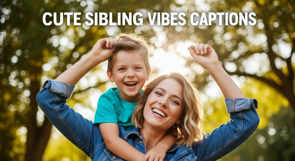 Cute sibling vibes captions