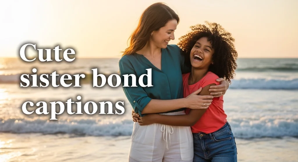 Cute sister bond captions
