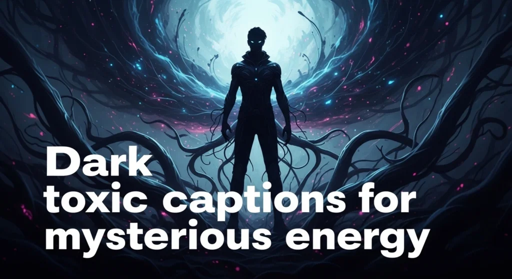 Dark toxic captions for mysterious energy