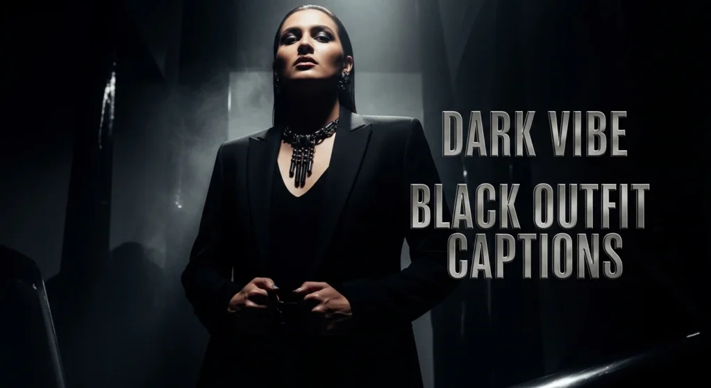 Dark Vibe Black Outfit Captions