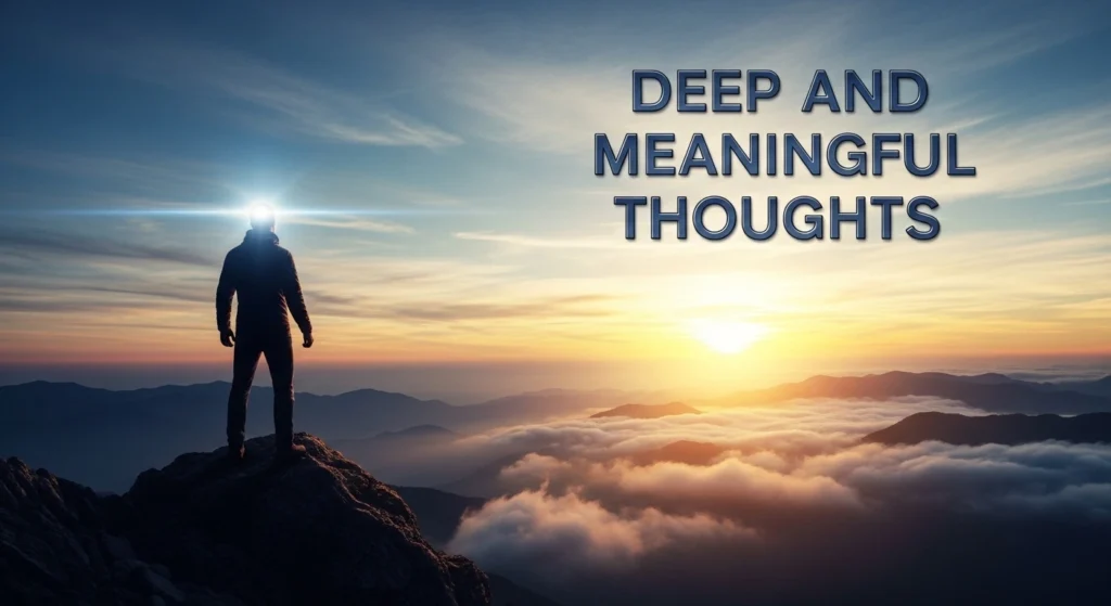 Deep and meaningful thoughts