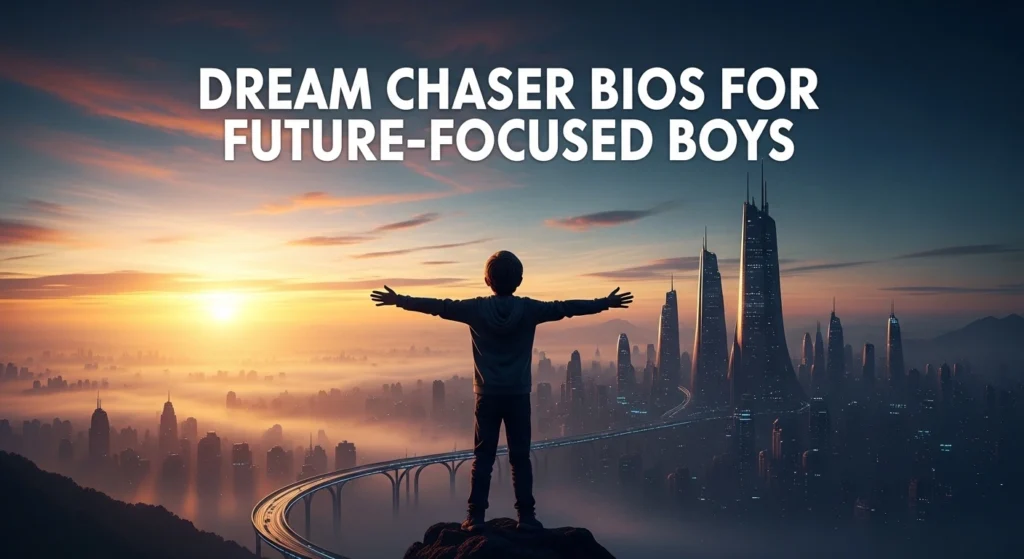 Dream chaser bios for future-focused boys