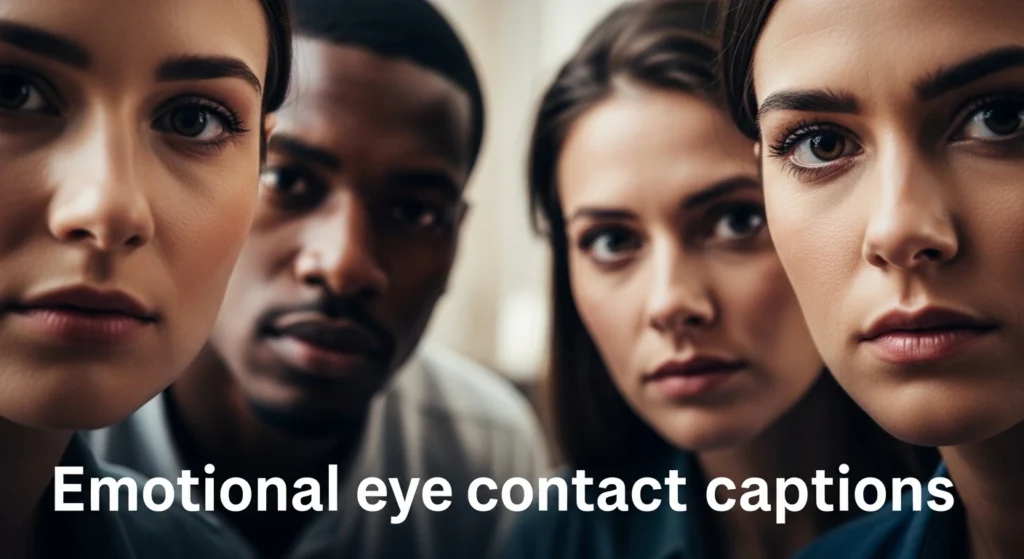 Emotional eye contact captions
