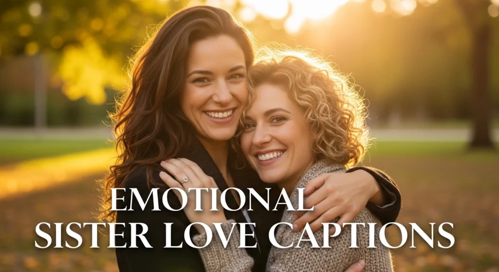 Emotional sister love captions