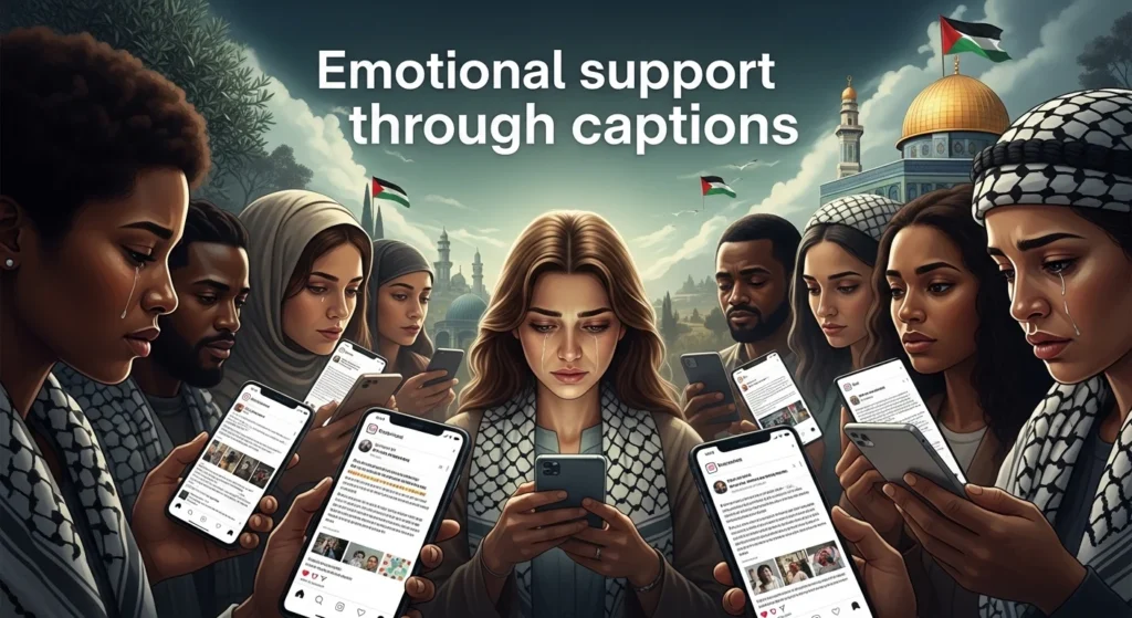 Emotional support through captions