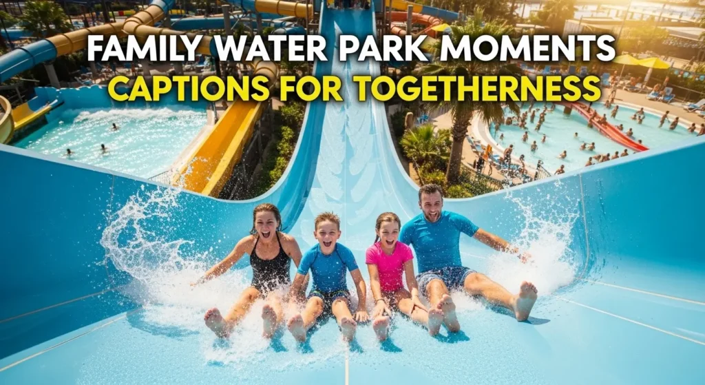 Family Water Park Moments Captions for Togetherness