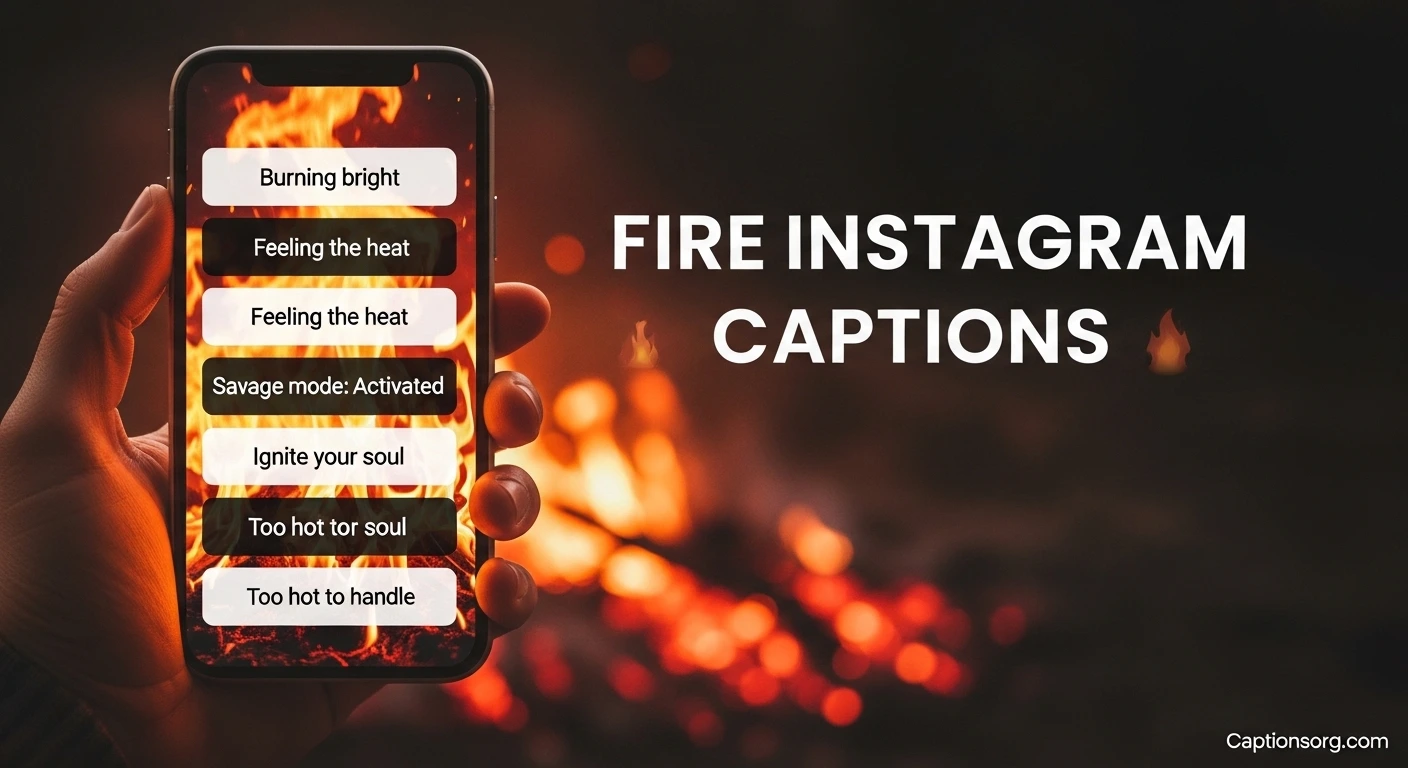 Fire instagram captions