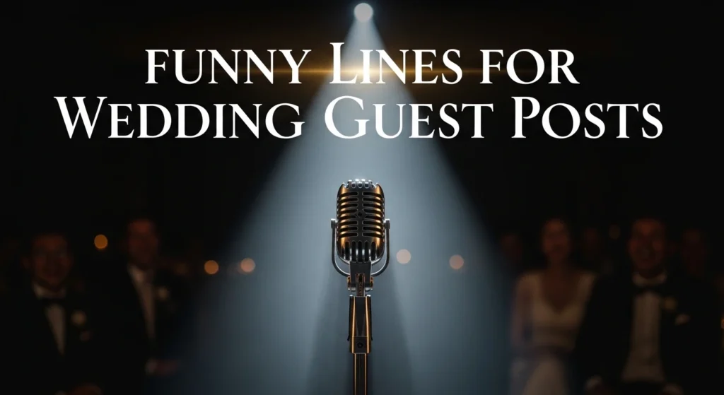 Funny Lines for Wedding Guest Posts