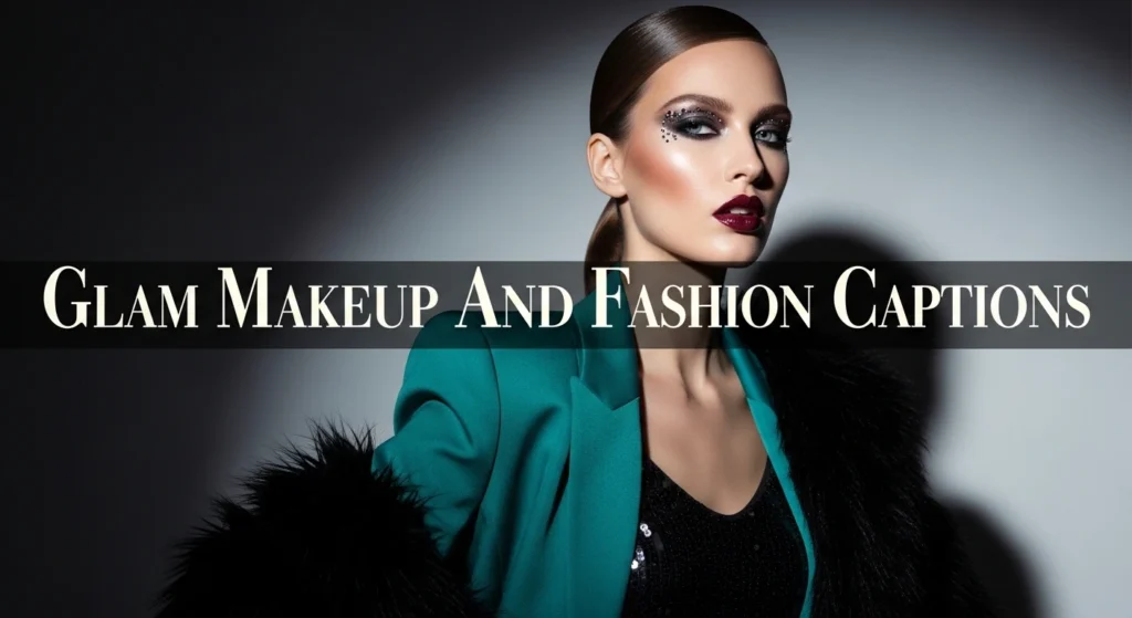 Glam Makeup And Fashion Captions