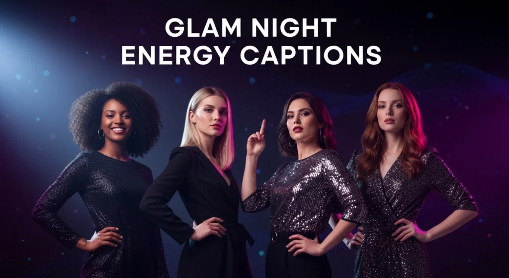 Glam Night Energy Captions