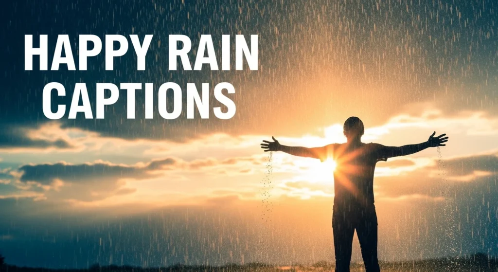 Happy rain captions