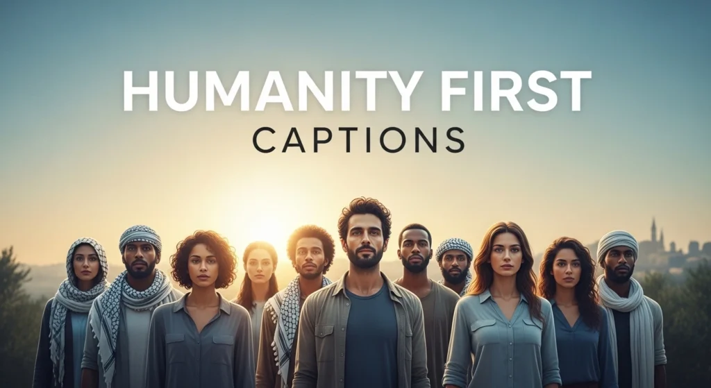 Humanity first captions