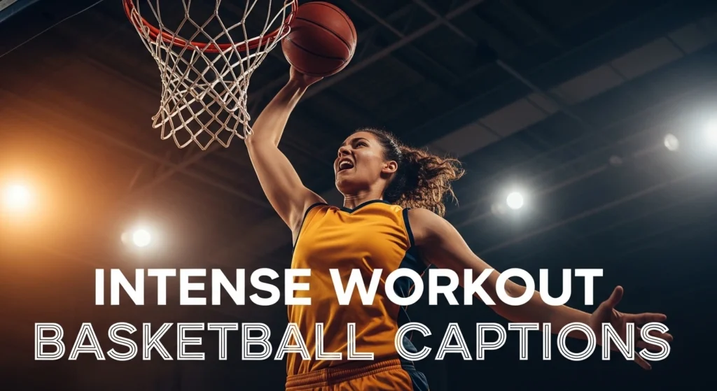 Intense Workout Basketball Captions