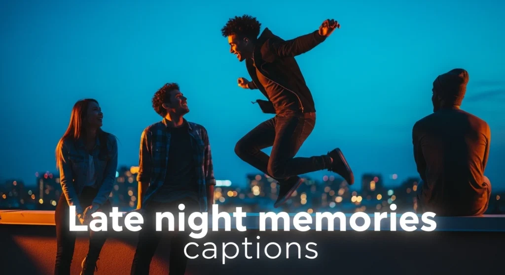 Late night memories captions
