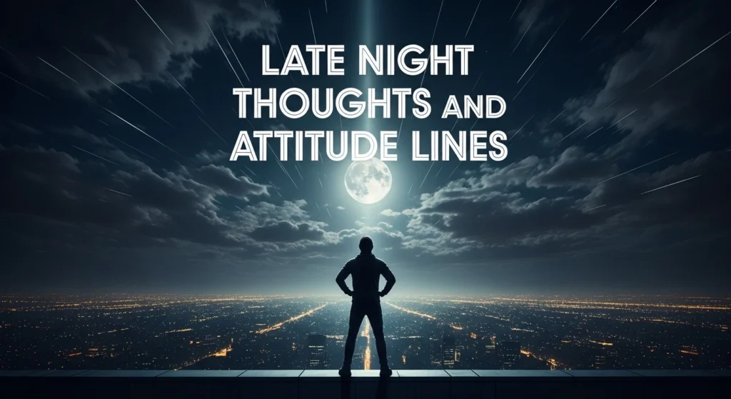 Late Night Thoughts and Attitude Lines