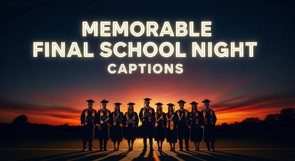 Memorable Final School Night Captions
