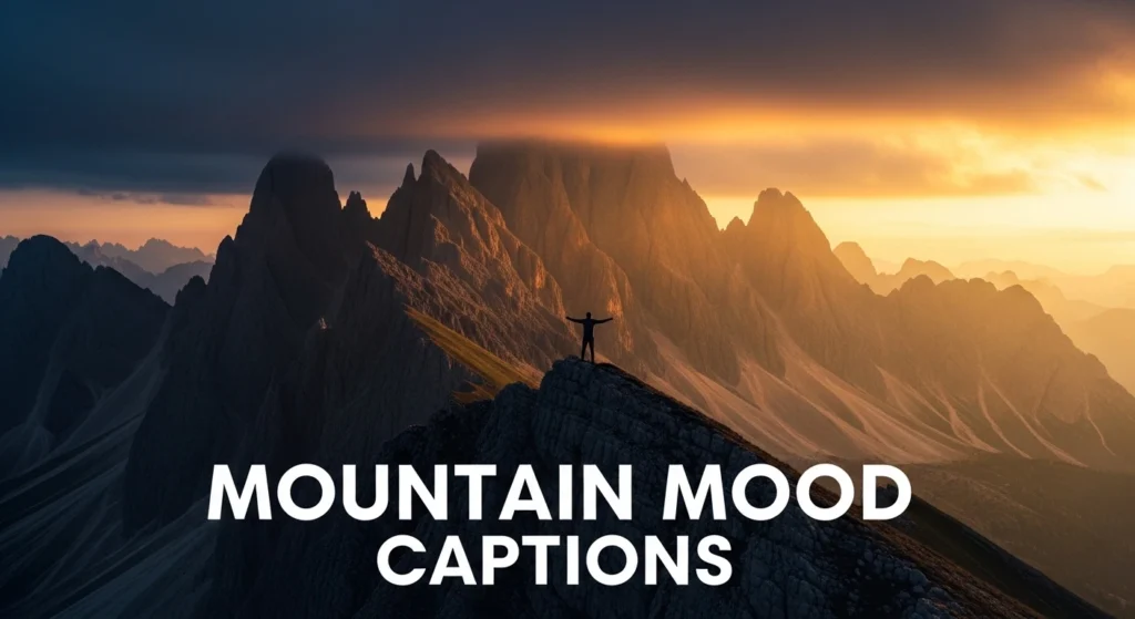 Mountain Mood Captions