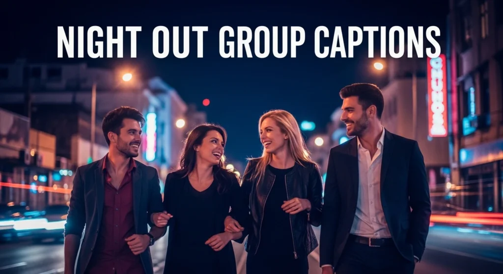 Night Out Group Captions