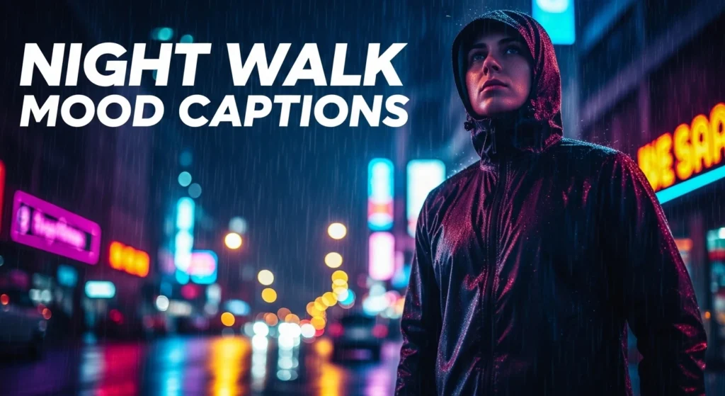 Night Walk Mood Captions