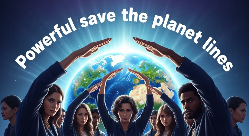 Powerful save the planet lines