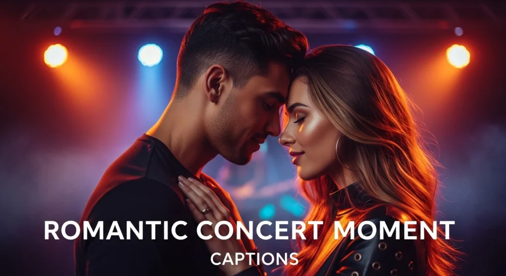 Romantic Concert Moment Captions