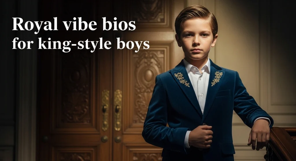 Royal vibe bios for king-style boys