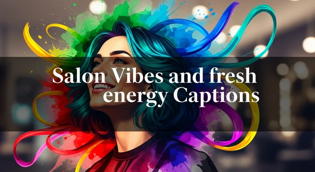Salon vibes and fresh energy captions